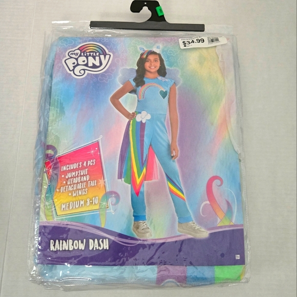 My Little Pony Other - My Little Pony Rainbow Dash Costume - Kids Size Medium 8 - 10